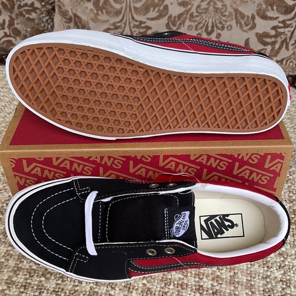Vans Sk8-Low Leather black/chili pepper WMNS - Picture 8 of 16